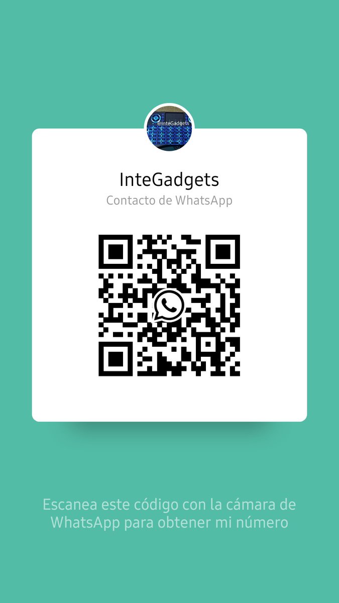 InteGadgets's tweet image. Para una comunicación mas directa

Añádeme como contacto en WhatsApp. wa.me/qr/YKVNEOBOMXD…