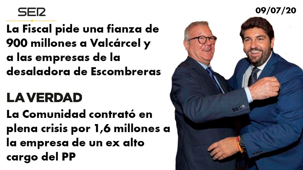 PSOE_RM's tweet photo. 😡El caso desaladora demuestra el despilfarro, la nefasta gestión y la negligencia del PP en la Región.

🤬Siguen igual: el contrato dado en plena pandemia a la empresa de un ex alto cargo del PP es una muestra más del clientelismo del Partido Popular.

+https://t.co/568wfVsucm https://t.co/uzoYsNIOEi