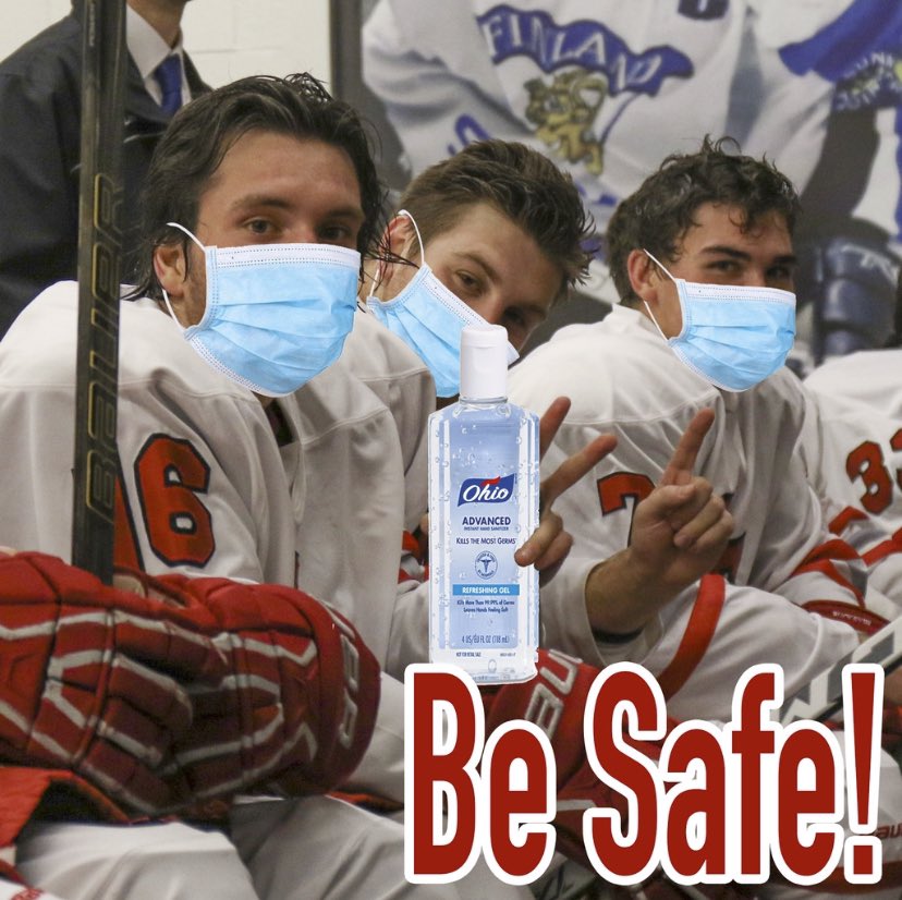 OSUHockeyClub's tweet photo. Be safe so we can have hockey season sooner rather than later‼️😷😷 https://t.co/Kv6qNU0SUl