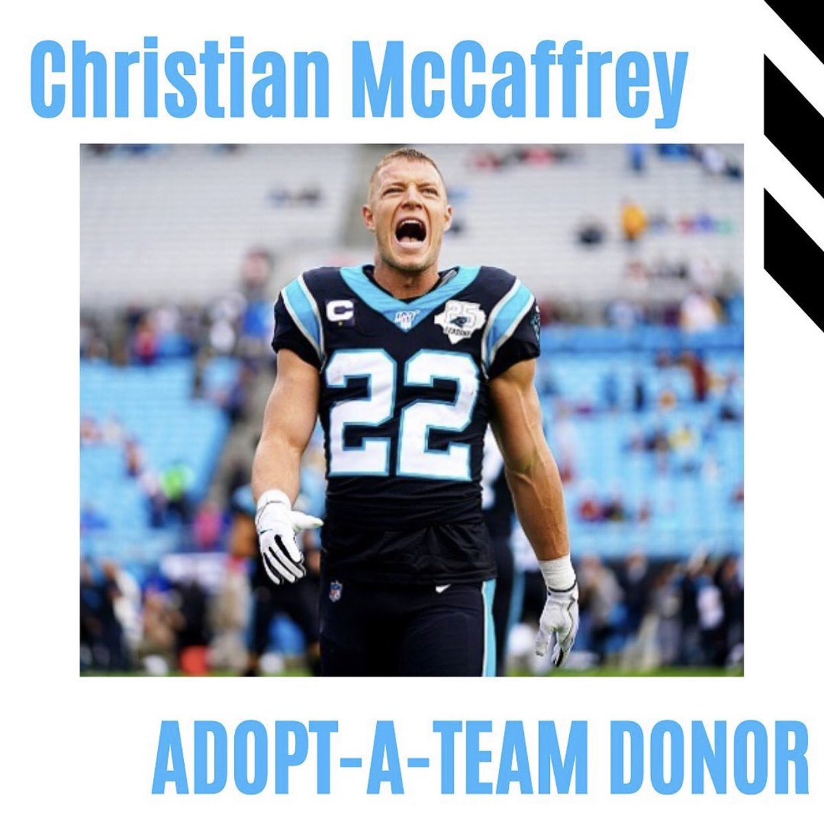 OfficialTUFF_'s tweet photo. We are beyond thrilled to announce that @CMC_22 of the @Panthers has donated the cost to outfit a full youth team with uniforms and accessories! #KeepPounding #GetTUFF https://t.co/oG1yKPywdU