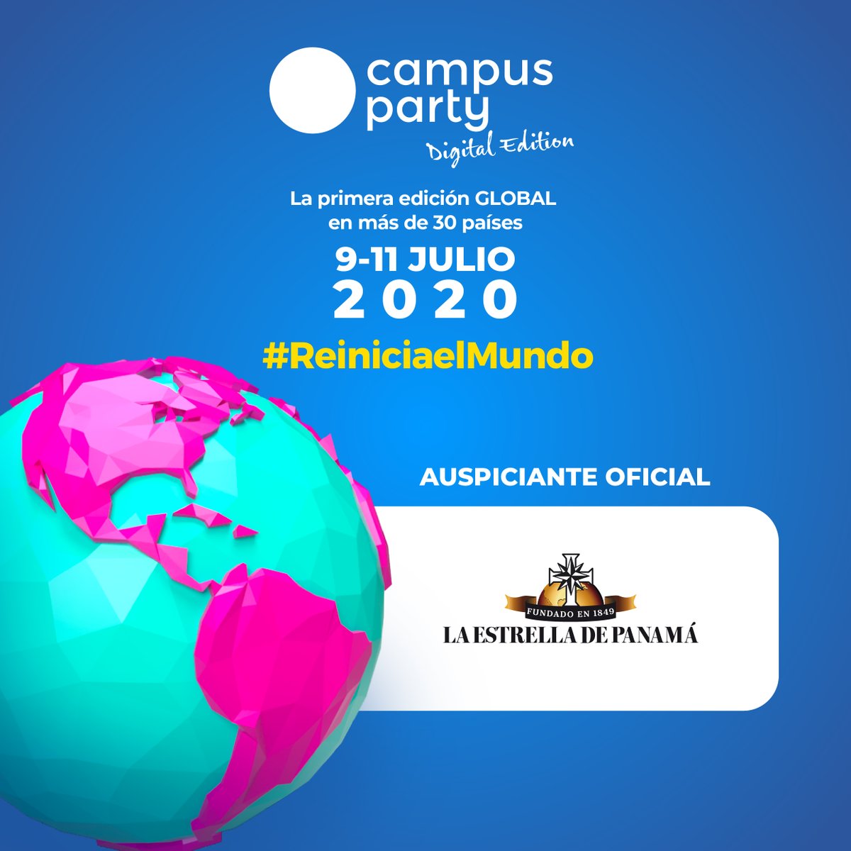 EstrellaOnline's tweet photo. La Estrella te invita a participar en Campus Party Edición Digital, el evento tecnológico con mayor participación en el mundo. Conferencistas magistrales, talleres, juegos en línea, robótica y mucho más. #CampusPartyED #Reboottheworld #Reiniciaelmundo https://t.co/SmZIJEgxnO