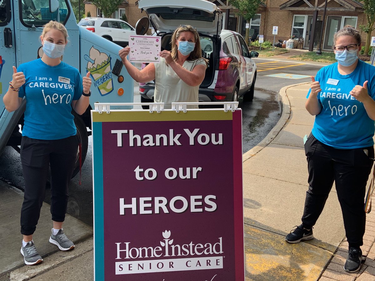 HomeInsteadKW's tweet photo. Rain, rain go away! Come back another day so we can eat our ice cream! Doesn't rhyme but at least the sun came back out so the The Village of Winston Park staff could have a treat! ☀️🍦

And how thoughtful was @SchlegelVillage to give us a certificate of appreciation! #KWAwesome https://t.co/XY2Jsi4rsh