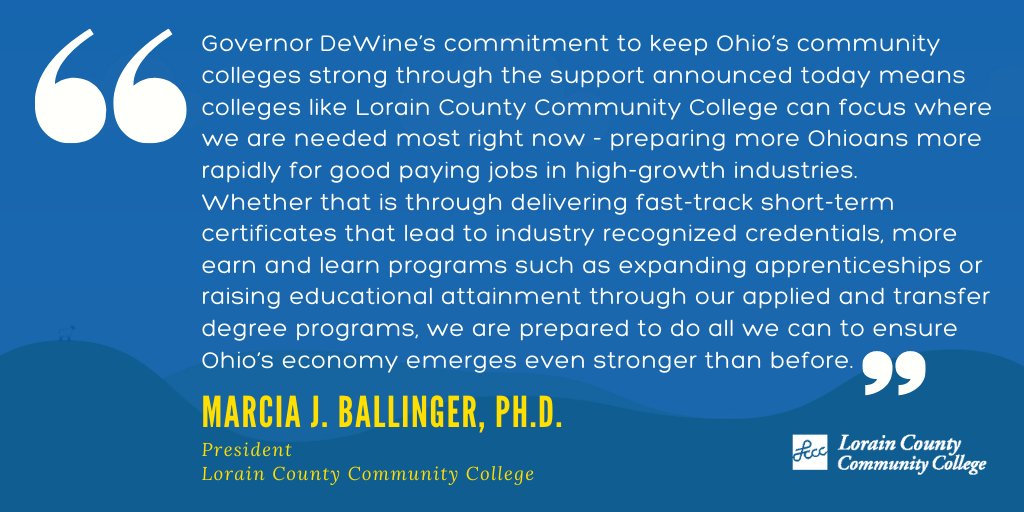 lorainccc's tweet photo. Thank you @GovMikeDeWine for your support of LCCC, community colleges and all higher education in Ohio.” @OACC @OhioHigherEd @presballinger #comm_college https://t.co/TFqCkyiMDQ