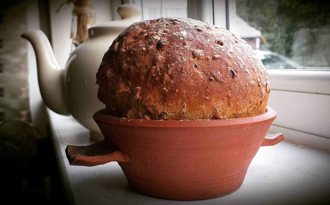 Ivycottagebaker's tweet image. Had a little bit of #multiseed #dough left so popped it in my mini #breadpot from @vickywarepots it's a very popular #loaf with customers full of #seeds and #grain #healthyfood #handmade #freshbaked #realbread #bread #artisanbaking #microbakery #cumbria #notjustlakes