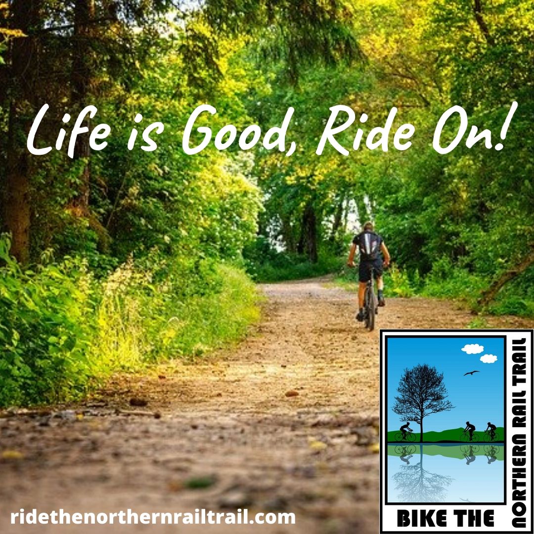 Life is Good, Ride On! #railtrails #railtrailsnh
#bicyclelife #bikerailstrails #bikelove
#bicyclelovers #bicycleride ridethenorthernrailtrail.com
