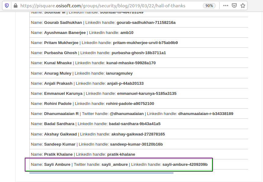 You never know how uplifting little appreciations can be! Many thanks to <a href="/OSIsoft/">OSIsoft is now part of AVEVA</a> security team for the Hall of Fame :)

Check it out @ pisquare.osisoft.com/groups/securit…

 #bugbounty #togetherwehitharder #halloffame
