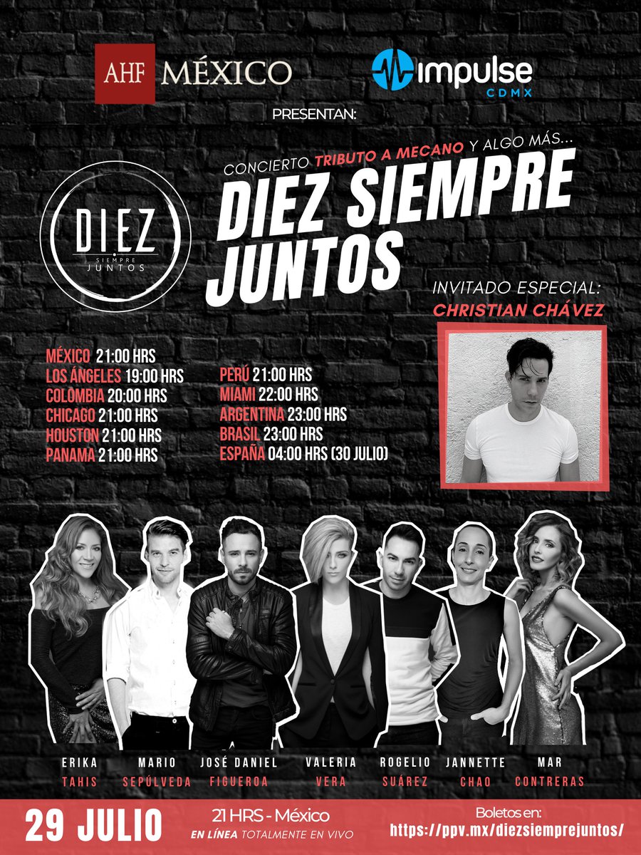 DiezTributoMx's tweet photo. Estamos muy felices de presentarles a nuestro primer invitado especial para el concierto #DiezSiempreJuntos este 29 de Julio: @christiancha !! Bienvenido a esta gran aventura querido Christian
🎟️ https://t.co/e0dq9rrMRr https://t.co/EW456UGT66