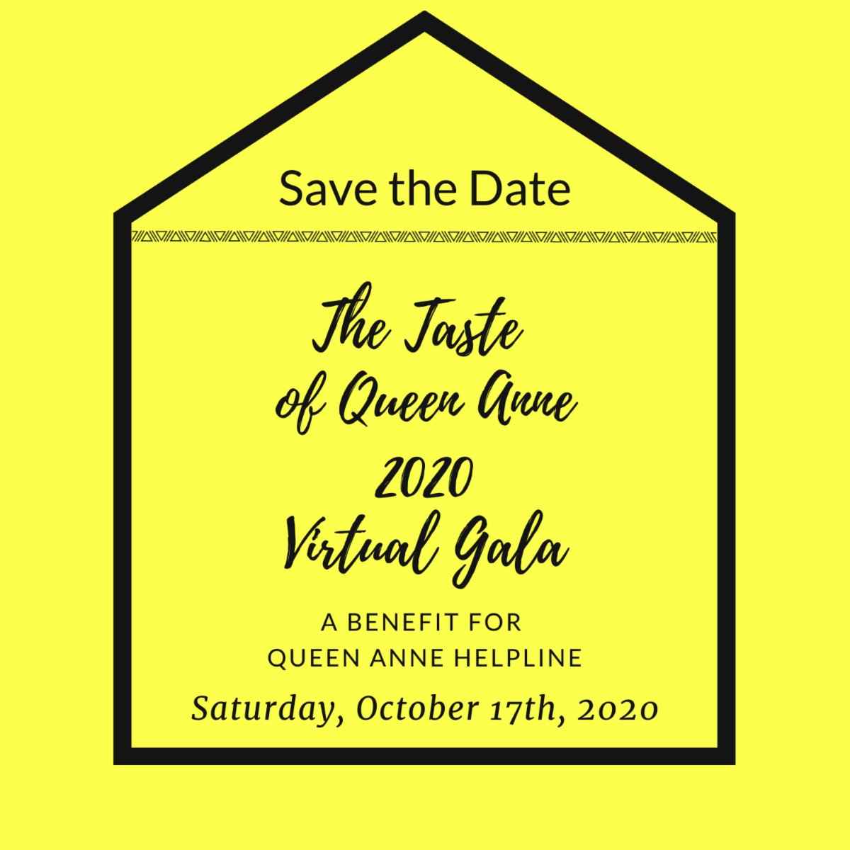 HelplineQA's tweet photo. The Taste of Queen Anne goes virtual in 2020. 
Black tie optional. #Sweatpants encouraged. https://t.co/4X31aP2URU