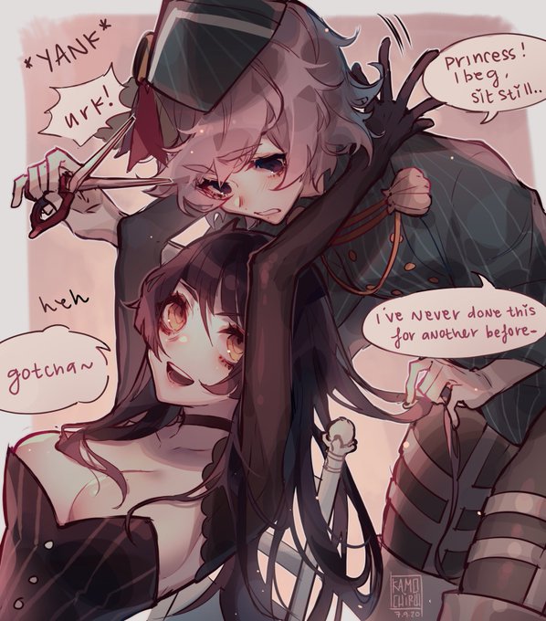 [oc] Lilith gives Alouette's hair a chip chop ✂️ 