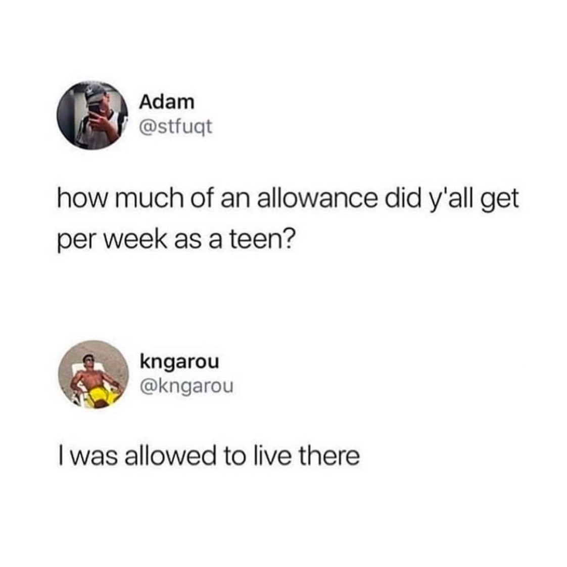WorIdStarComedy's tweet photo. What’s an allowance https://t.co/tFJoP1qBAK