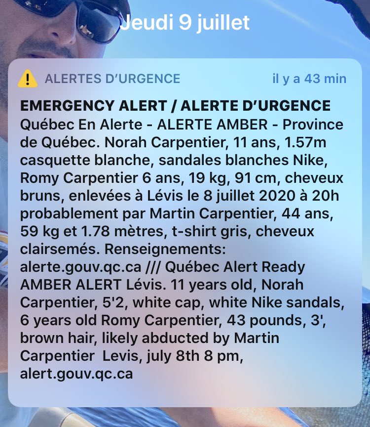 DominiqueBgin's tweet photo. Alerte Amber!!! https://t.co/JbdnUDYJhh