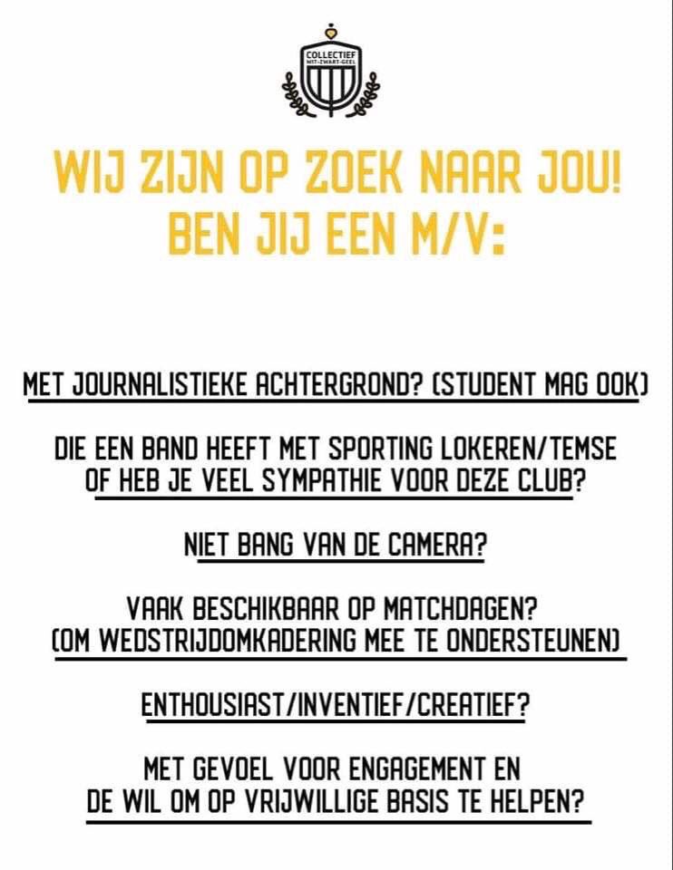 CollectiefWZG's tweet photo. 🔎 #VACATURE | Ben of ken jij zo iemand? 

RETWEET graag 😉🙏🏼

👉Laat ons dan zeker iets weten via een PB naar onze Facebookpagina of via een mailtje naar collectiefwzg@gmail.com. https://t.co/g2xqV00ALZ