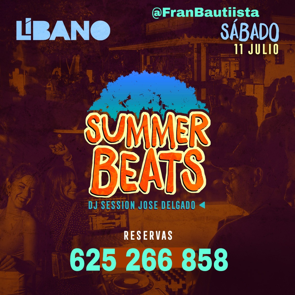 Comenzamos el fin de semana en #TerrazaLibano 🌴🎶
Coge tu mesita y no te quedes fuera...
Informate al: 📱625266858