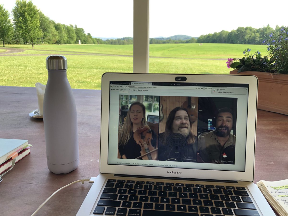 DanielaKeon's tweet photo. Just an ordinary day at IBM. Thank you ⁦@IBMCanada⁩ and ⁦@ClaudeGuay⁩ for an amazing virtual concert ! https://t.co/jOu6r8ttGX