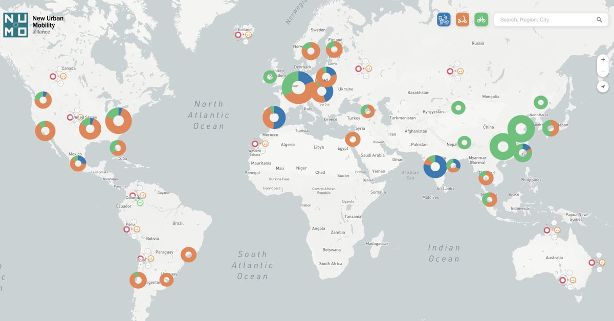 How has the #COVID19 pandemic &amp; recovery shifted the shared dockless new #mobility landscape in cities around the world? Find out in the latest update to the NUMO #NewMobilityAtlas ➡️ ow.ly/B2PT50AotBl