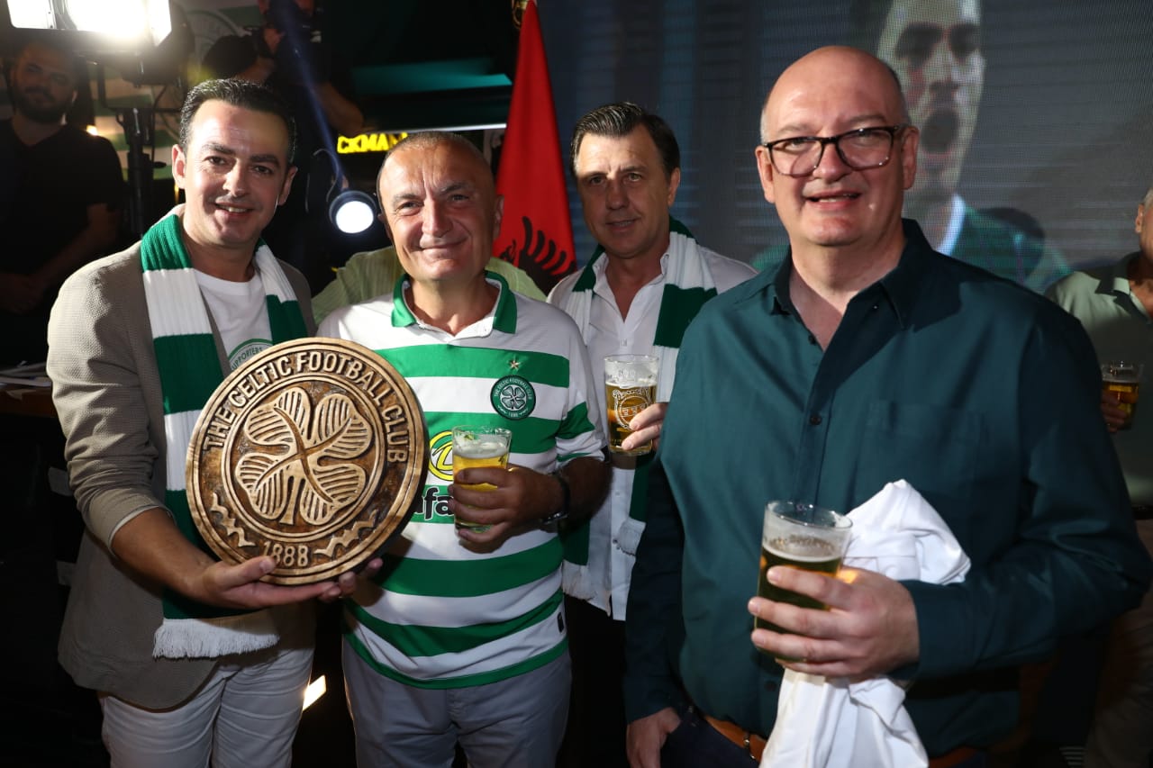 Ilir Meta on Twitter: &quot;(1/2) Extremely happy for the inauguration of Celtic  Supporters Club Albania together w/ the legend of Team &amp; former #CelticFC  player, Rudi Vata. The many Albanian fans who support the Bhoys of  #CelticFC already have a ...
