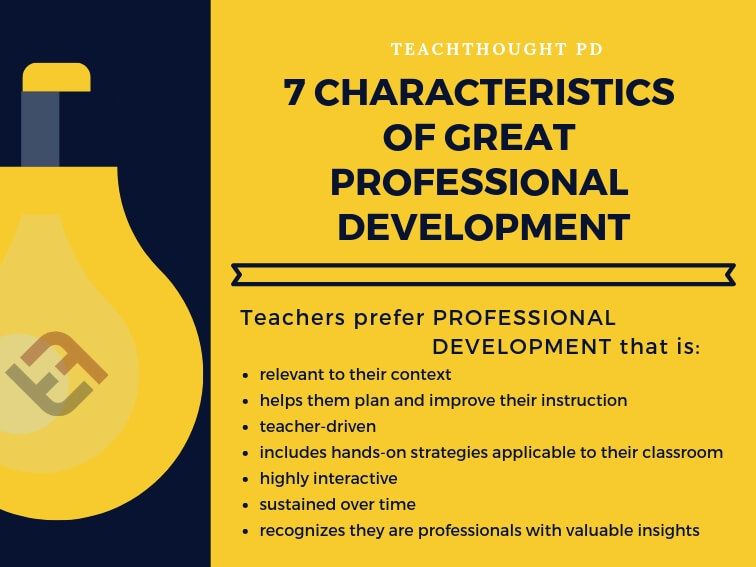 ThoughtStretchr's tweet photo. 7 Characteristics of Great Professional Development | TeachThought PD https://t.co/oofAiA0bwB https://t.co/Q8qlk1WRvh