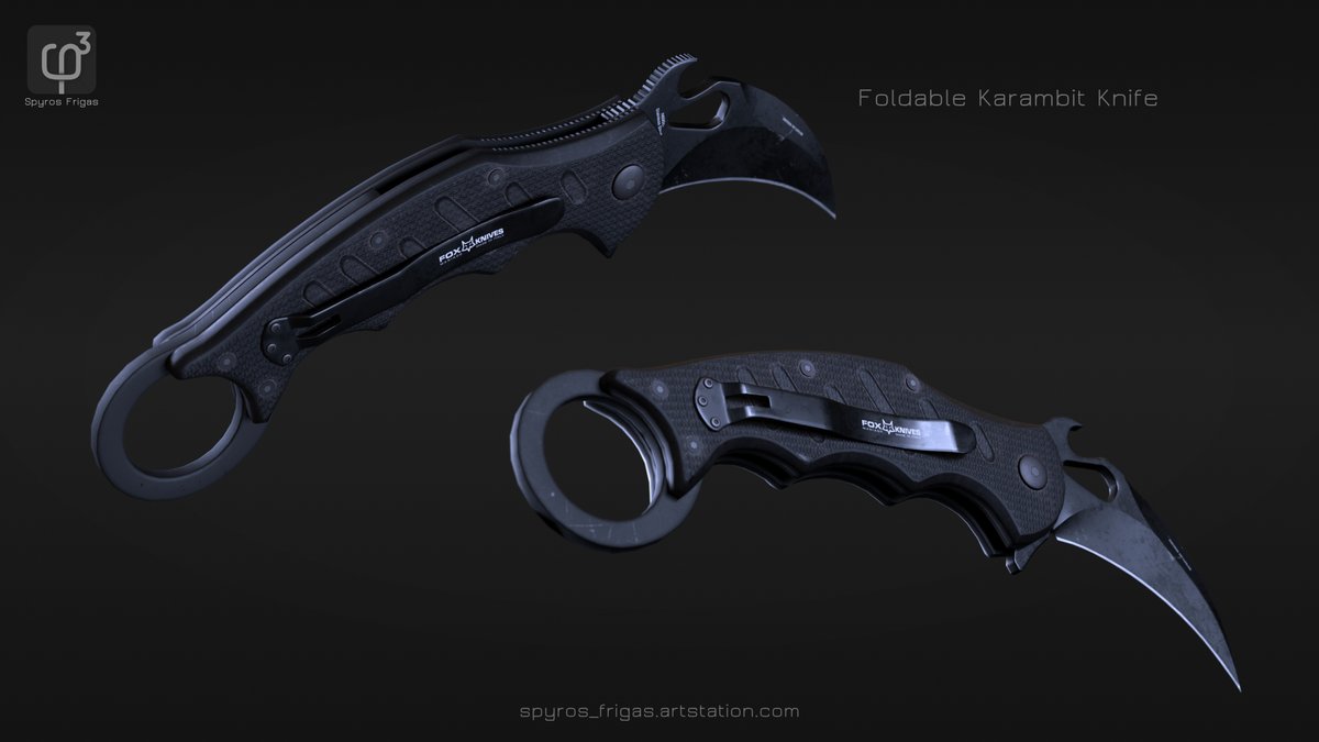 SFrigas's tweet image. This a game-ready foldable Karambit knife I made for fun. The polycount is 4,6K triangles. More images on my Artstation: artstation.com/artwork/Ooobay