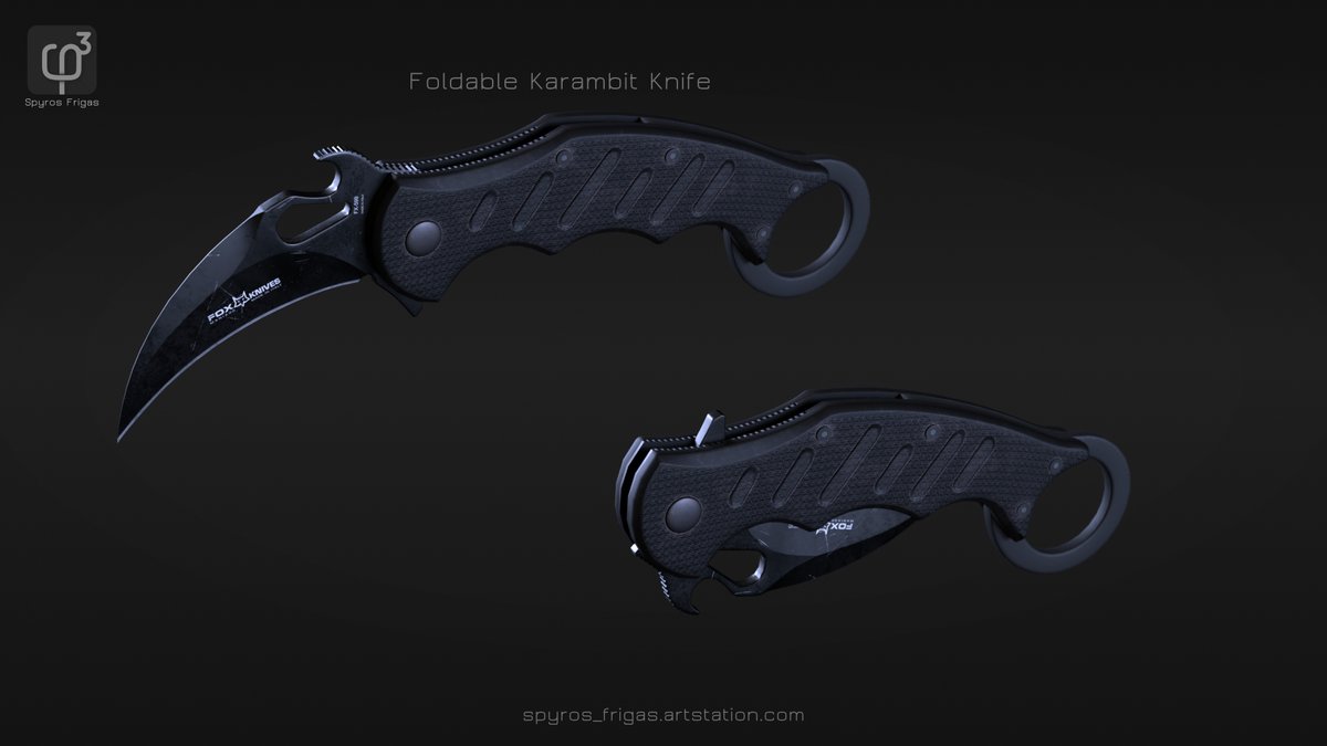 SFrigas's tweet image. This a game-ready foldable Karambit knife I made for fun. The polycount is 4,6K triangles. More images on my Artstation: artstation.com/artwork/Ooobay
