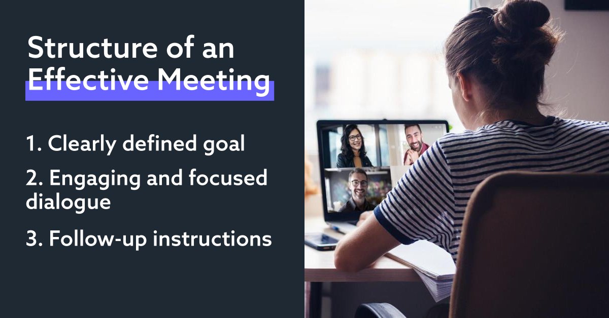 Lifesize's tweet photo. There are 3 basic requirements for running an effective and productive meeting: A clearly defined goal, engaging and focused dialogue, and follow-up instructions.
Check out 8 steps and 8 tips to improve team meetings: https://t.co/KHNJT7O6Yl
#meetingtips #KeepTheWorldWorking https://t.co/VZkjdPaZDe