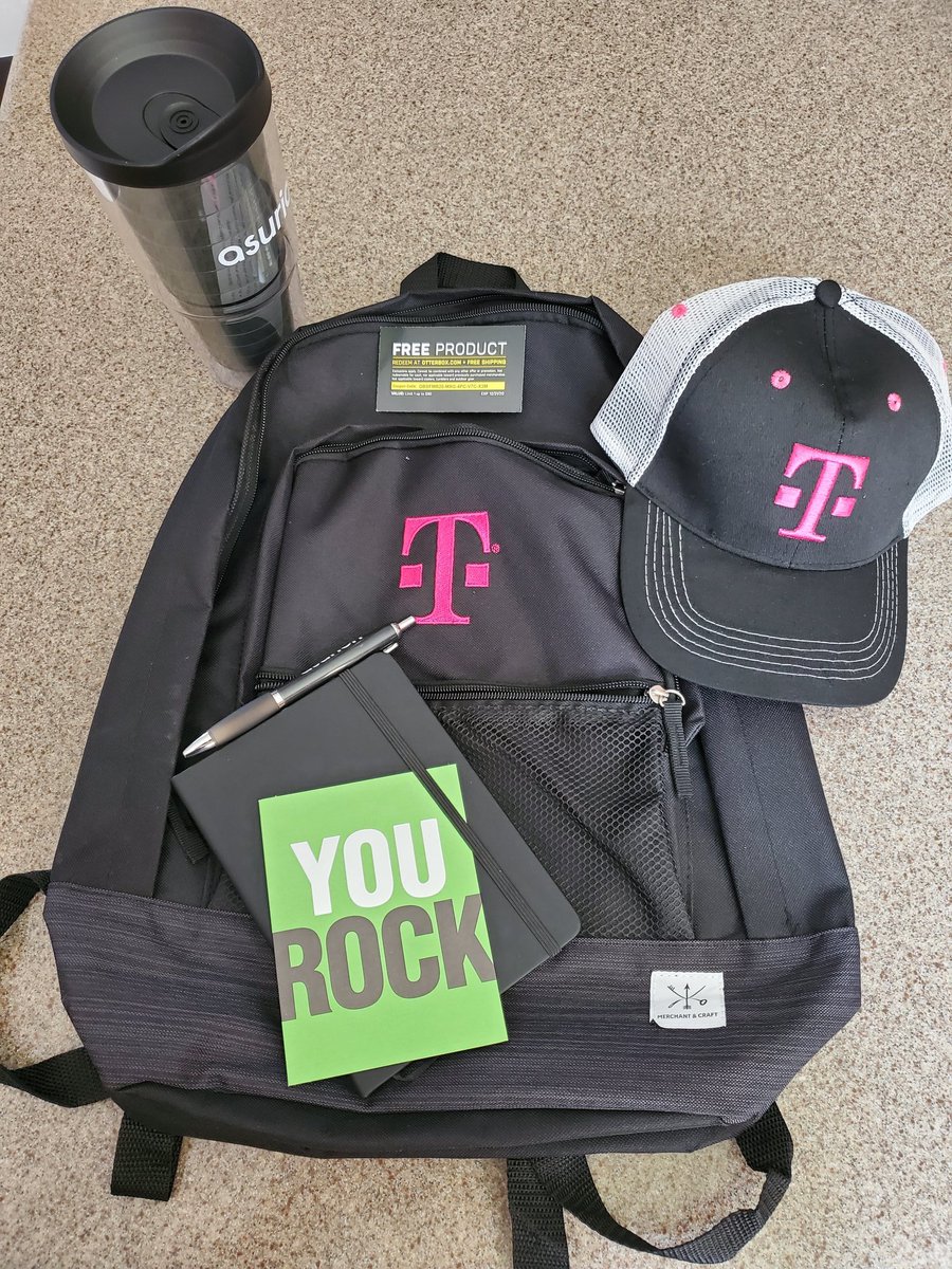 Thanks to <a href="/AsurionCares/">Asurion CustomerCare</a> and <a href="/OtterBox/">OtterBox</a> for supplying me with lots of stuff to send to our new hires to welcome them to Virtual Retail Team!  Getting these care packs sent out today!
