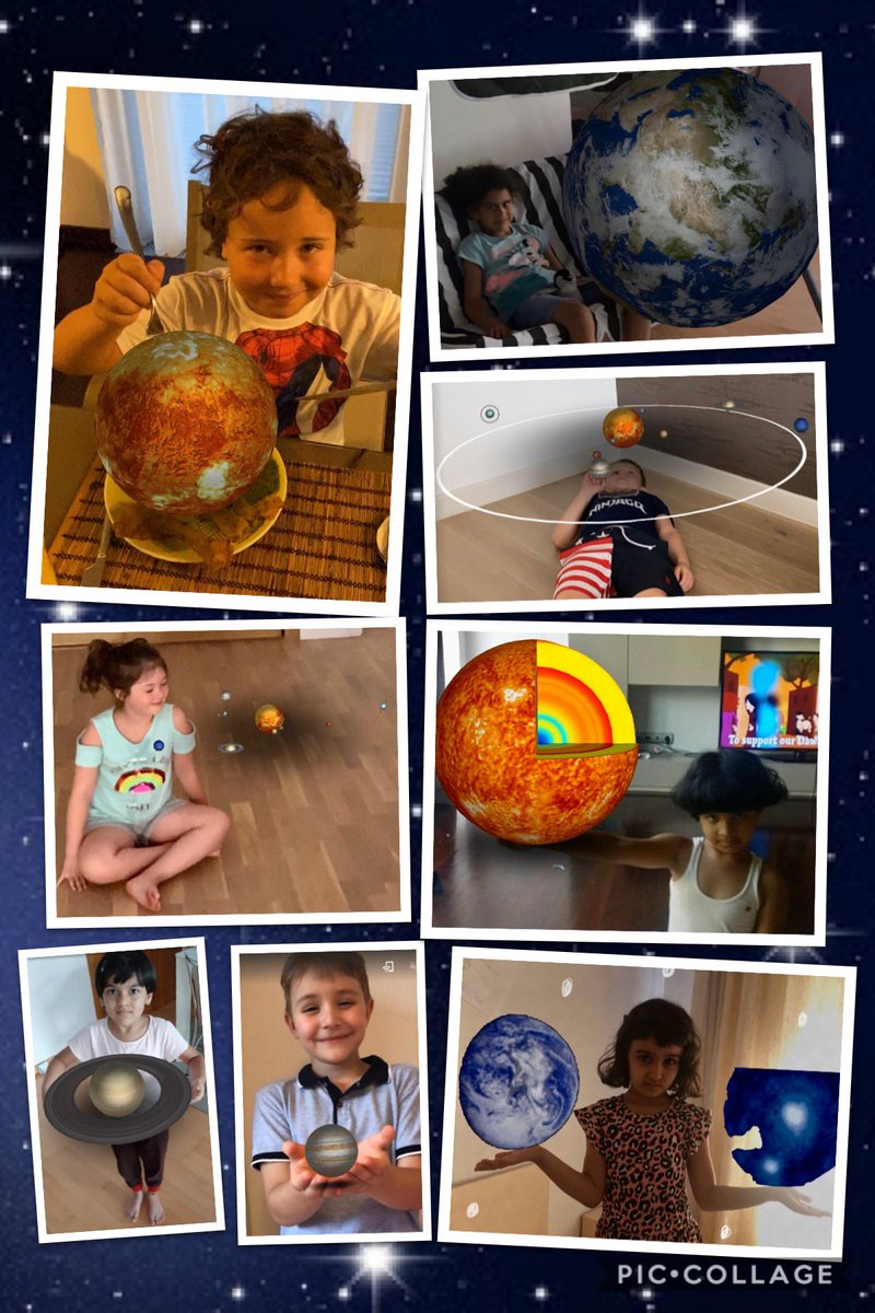 BSB_KS1's tweet photo. Y1 learning and playing with augmented reality! Whole planets in your living room! Wow! 💫🚀🌎🌖🪐 https://t.co/a5TBESHut6