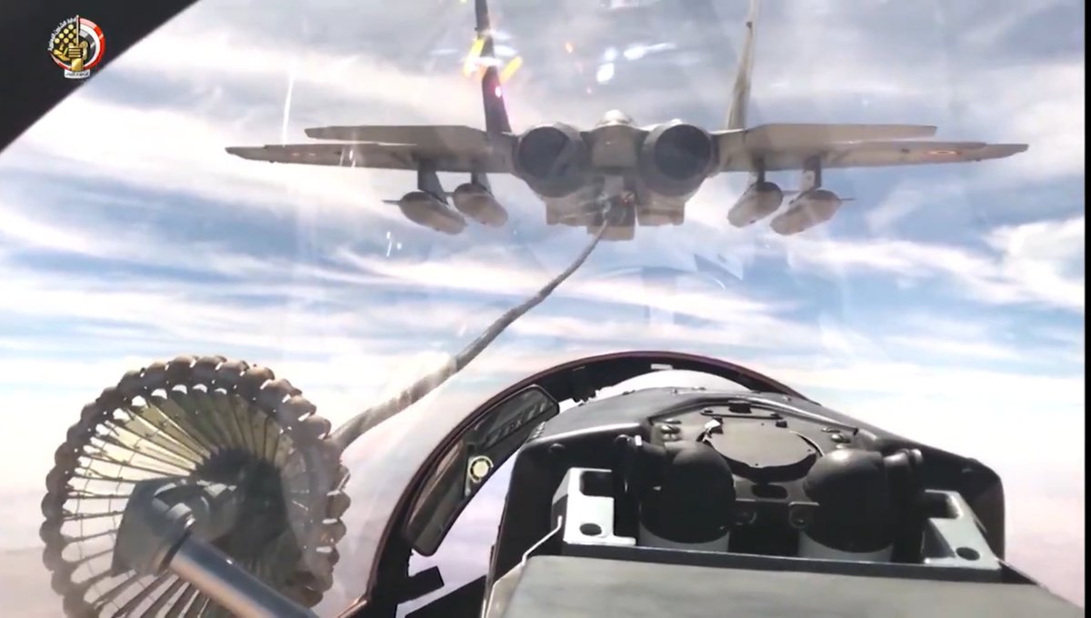 Last stage involves some decent Messages, highlighting the deep strike capabilities of the EAF, showing multiple Rafale omnirole jets and Mig29M2 performing Buddy/Buddy refueling.Very thin line visible in the first picture, showing the refueling