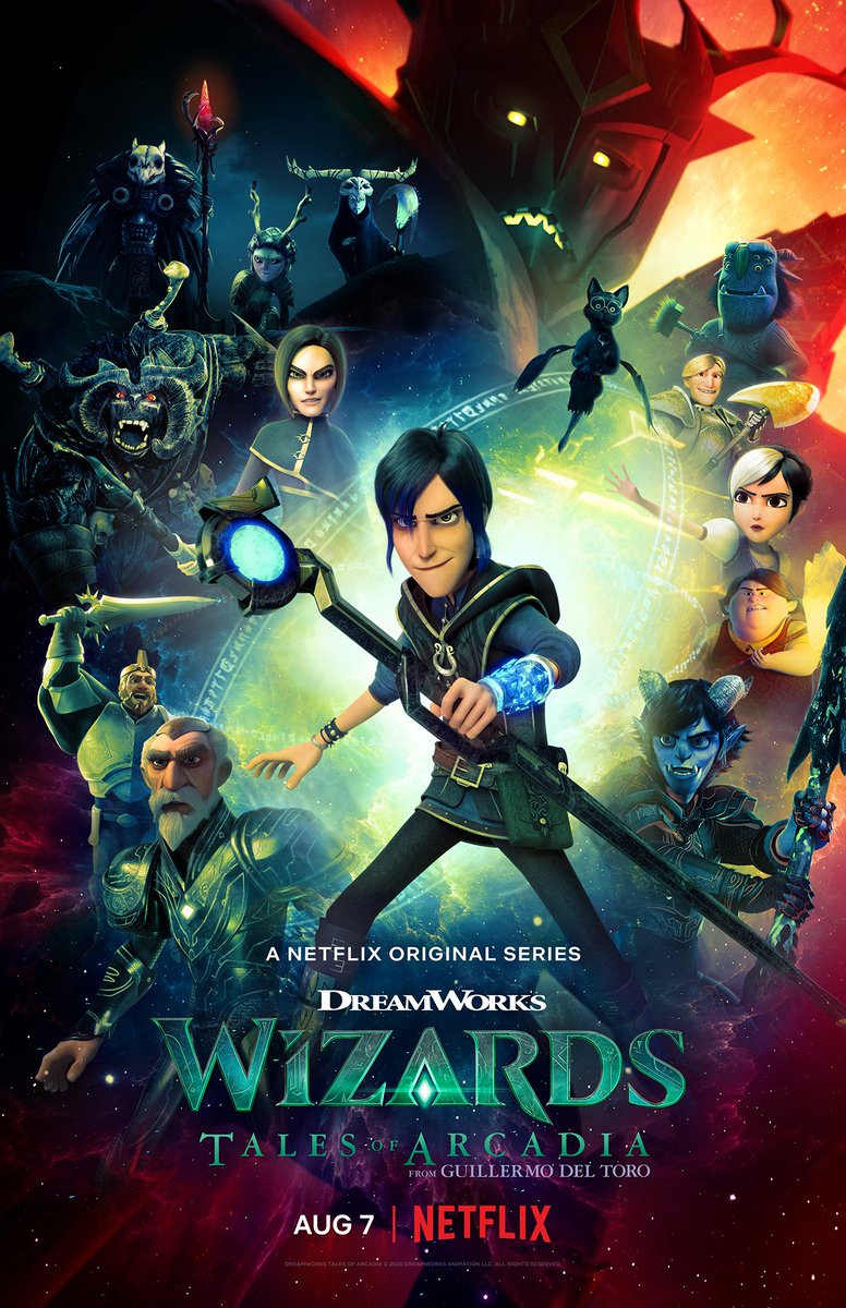 PCacaro's tweet photo. @Netflix nos comparte el primer póster de #TalesOfArcadia: #WIZARDS la tercera historia dentro del universo creado por #GuillermoDelToro.

@NetflixLAT  @RealGDT  😍😍😍 https://t.co/Zcxg50Mdf3