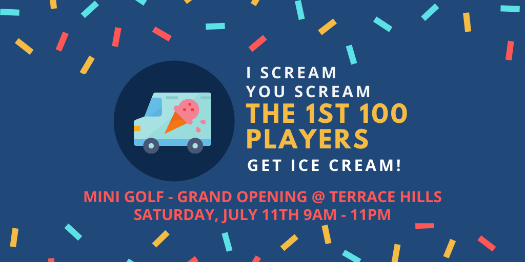 Thank you, Altoona Dairy Queen, for providing the ice cream! 🍦🍦🍦  #minigolfaltoona #golfterracehills #grandopening #dontbelate