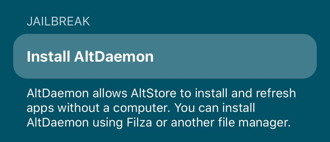 Bunluxy's tweet photo. @altstoreio hey buddies when will #AltDaemon public release for all users? We’re still waiting it! Thanks https://t.co/9HPfc9lyOM