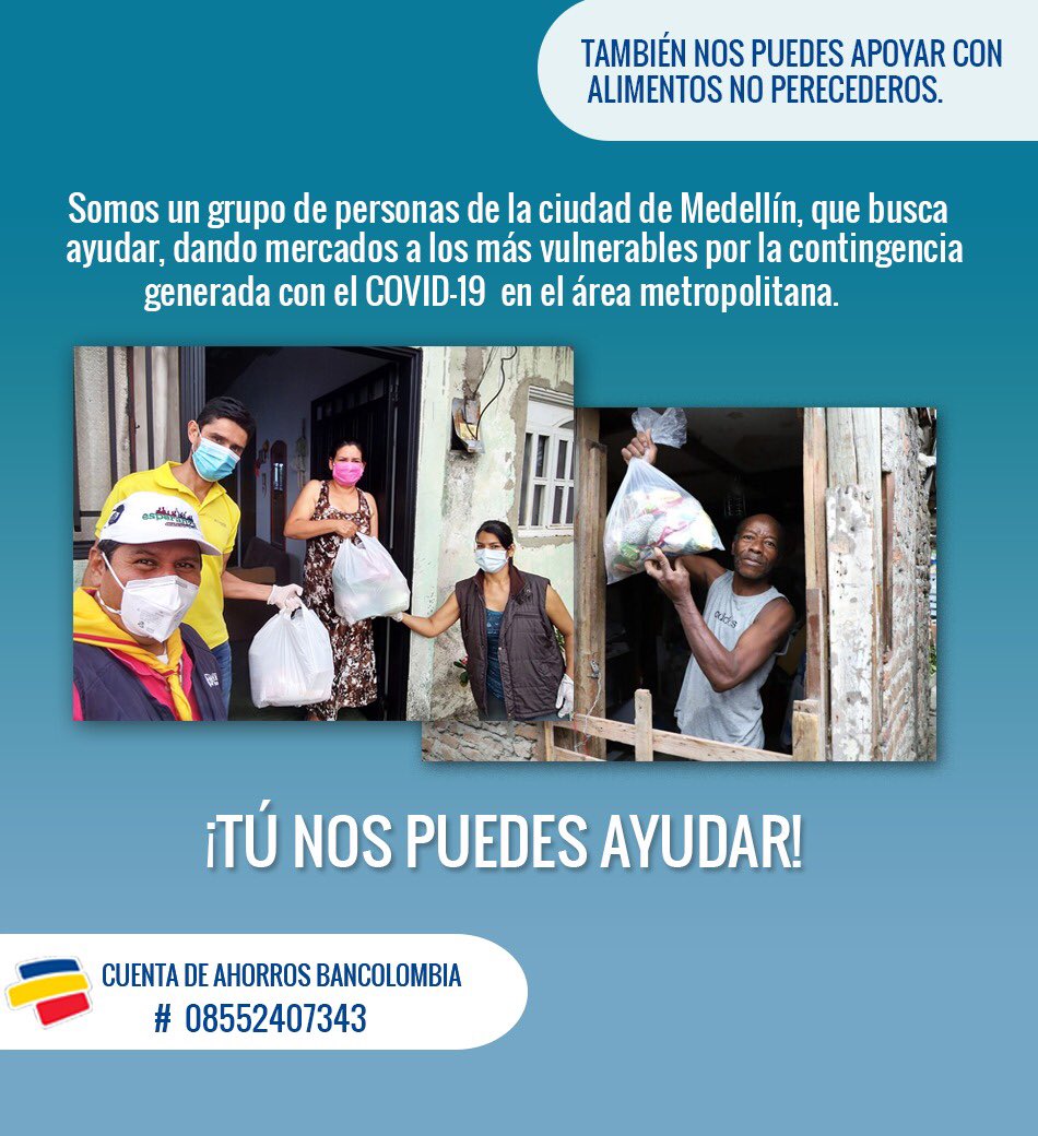 PaisasCachers's tweet photo. Hola gente, como todos sabemos la situación que estamos viviendo hoy en día a causa de la pandemia nos ha perjudicado a gran escala por eso se creó una idea para hacer una recaudación sea dinero, alimento o articulos de aseo. 
Acá les dejo la info. Gracias 

Ayuda con un RT https://t.co/qt6DLXcZj6