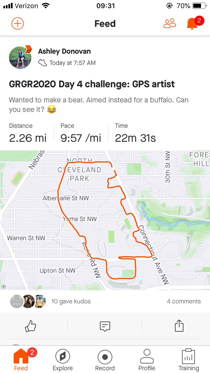 #GRGR2020 Day 4 GPS artiste challenge. Buffalo? Water bear? Bear?