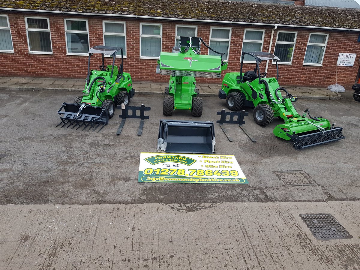 CommandoHire's tweet photo. Received delivery of these Avant machines and attachments, ready to  go out on hire. @avantandpaddock @BurnhamLtd https://t.co/bCFeNHLrWf