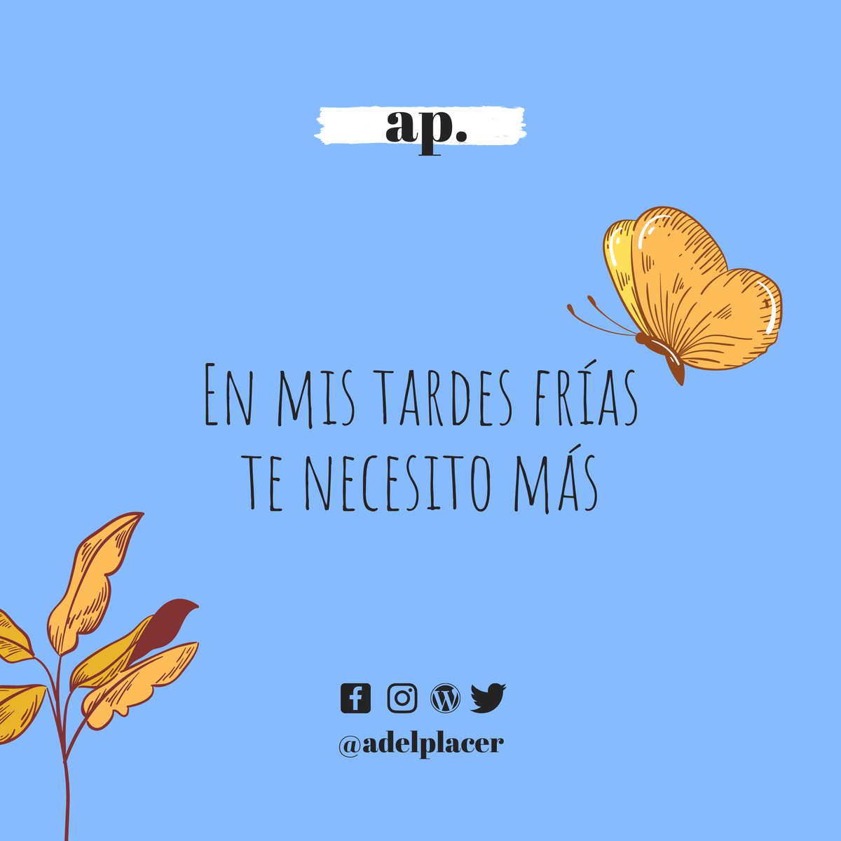 adelplacer's tweet photo. Frío y sin ti. 
#blogging #blog #bloggers #cuarentena 
#AmorSincero #frasesdeamor #frasesdeamor #amante #placereschiquitos #nayarivera https://t.co/jUKWKGZnyu