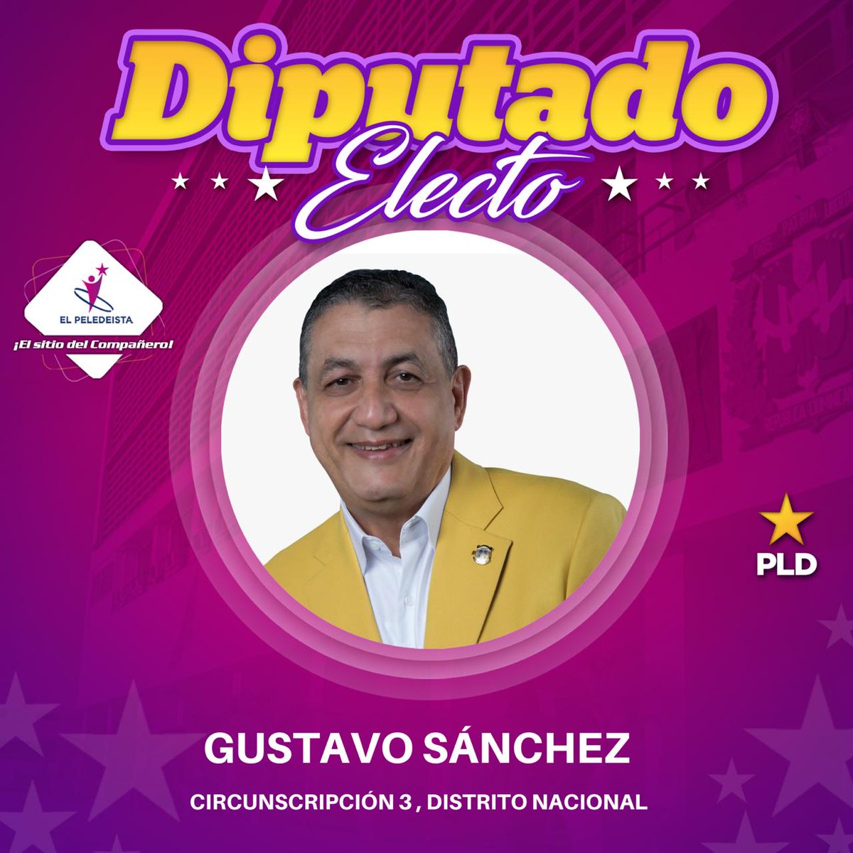 Yheiry2's tweet photo. Muchas felicitaciones a nuestro diputado @GustavoSanchezq por este gran logro en su carrera política. Lo bueno continúa. El fuerte de la circunscripción #3💪 @PLDenlinea  @redespldrd @MGanadoresPLD https://t.co/Hv0LIuFyTi