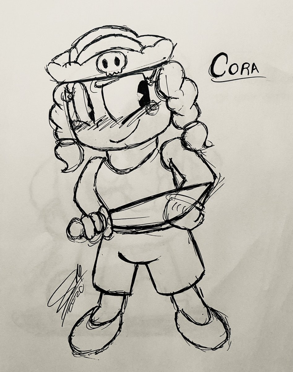 Klown__Kibble's tweet photo. I just learned I can only do 4 pictures, so have fun whilst I post another thing I drew EARLIER. #cuphead #cupheadnpc #npc #videogame #cora #hughes #30s #mdhr https://t.co/knBWzHE99q