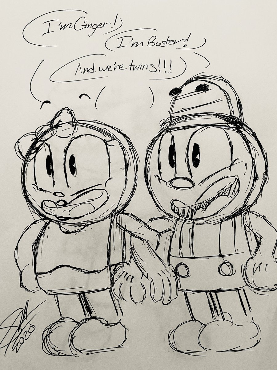 Klown__Kibble's tweet photo. I just learned I can only do 4 pictures, so have fun whilst I post another thing I drew EARLIER. #cuphead #cupheadnpc #npc #videogame #cora #hughes #30s #mdhr https://t.co/knBWzHE99q