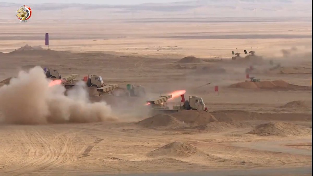 More pictures of the artillery, includes the Egyptian Made sled propelled artillery which consists of a 120 mm on a Ural chasis and the Sakr 45 MRLS.