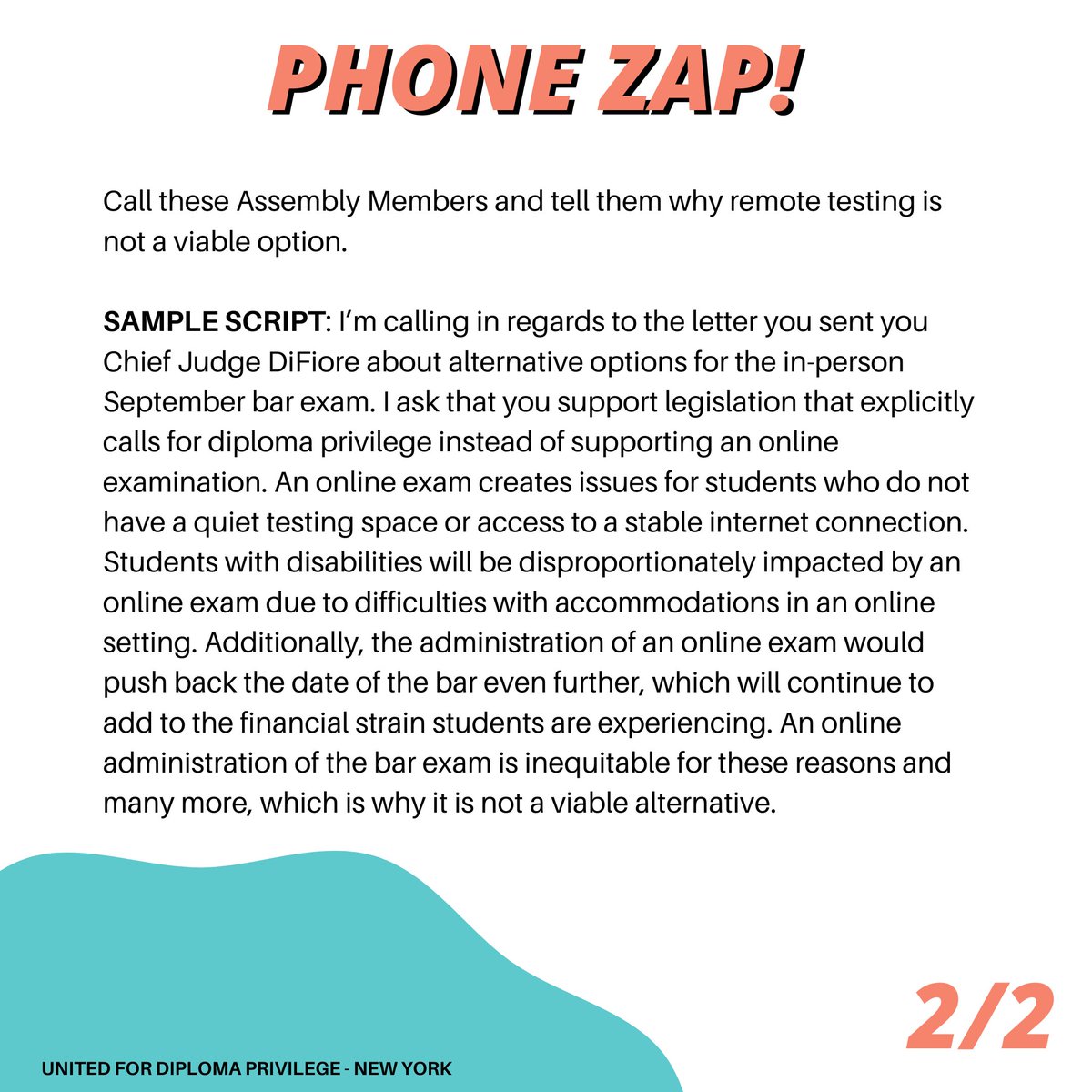 dp4ny's tweet photo. ASK: Call these Assembly Members and tell them that remote exams are NOT the answer! 

#DiplomaPrivilegeNow is the only equitable solution https://t.co/33kBTlXrlg