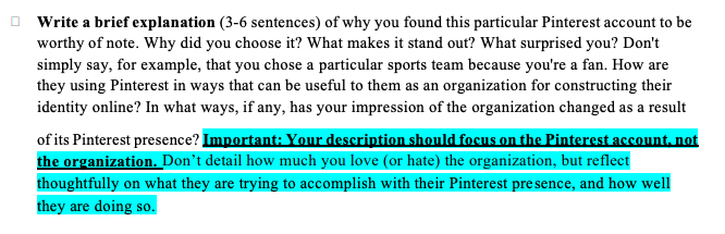 ckwagne1's tweet photo. @nisha_sridharan #MCO335 - Where are we supposed to submit the "Write a brief explanation" (photo attached) part of our assignment? Should it be on Twitter? Or the Template? There is no place specified on the template for the explanation, &amp; the directions do not specify. Thanks! https://t.co/jRy4V8vbxJ