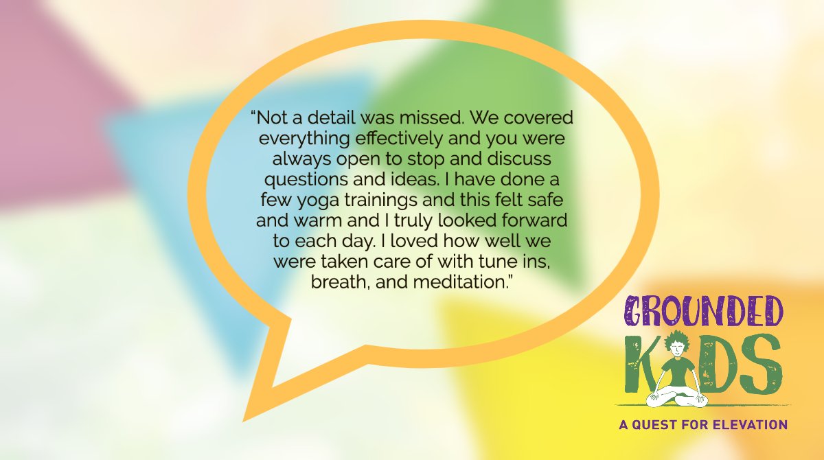 GroundedKids's tweet photo. Cathi expresses such gratitude for our last training. Don't miss out on the last chance to be certified Grounded online! Registration is now open. https://t.co/0cFfa1KQvu
#kidsyogatraining #questforelevation #yogaforkids #onlinercyt #yogaalliance https://t.co/vbUbeZ1vLz