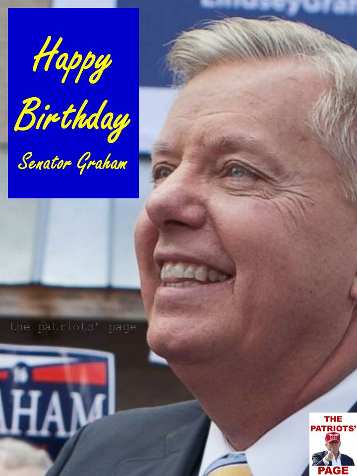  Senator Lindsey Graham turns 65 today.  Happy Birthday, Senator! 