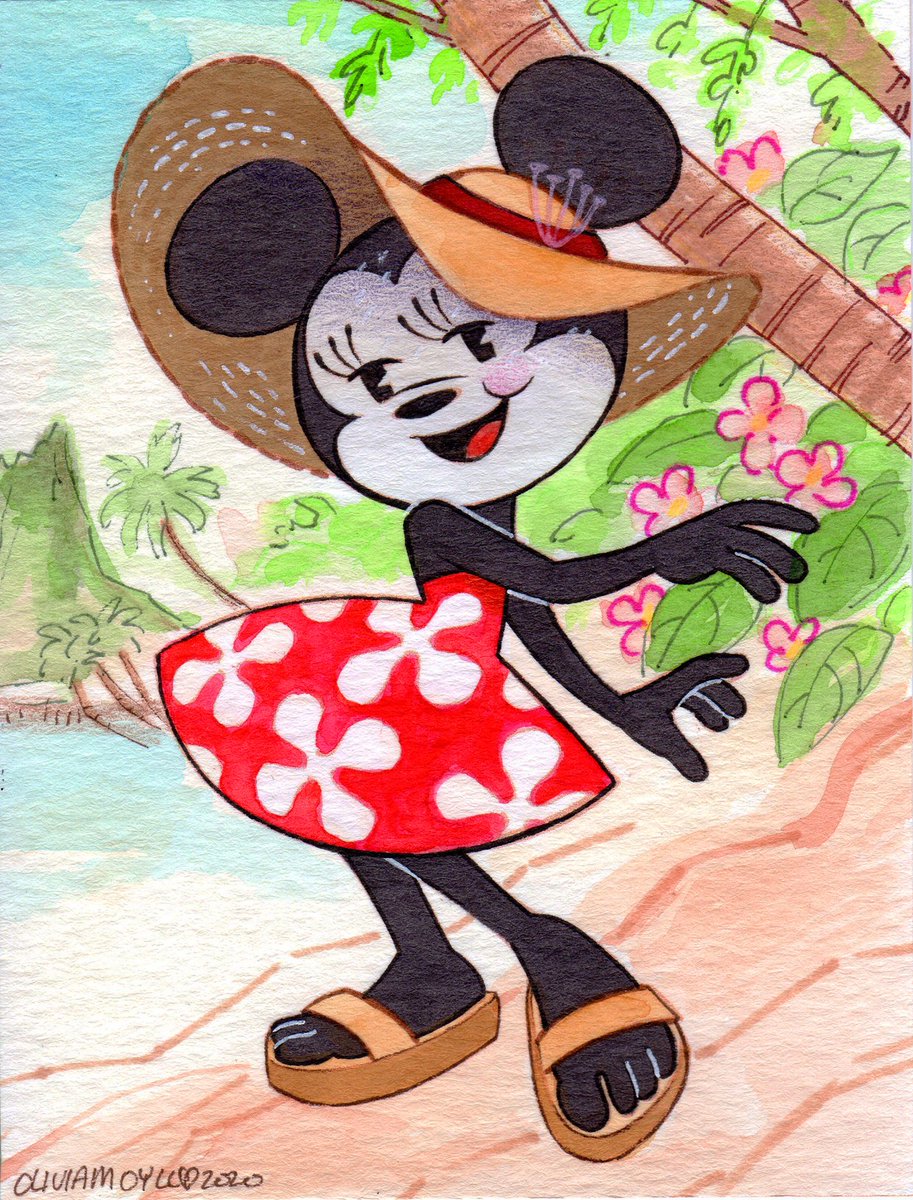 Aloha! Been watching the Mickey Mouse shorts on Disney Plus. Ku'u Lei Melody is so cute! 

#MickeyMouse #MinnieMouse #Disney #DisneyPlus #Disney+ #Watercolor #Minnie #Mouse #Hula #HulaMinnie #hawaii #Dance #watercolorpainting #DisneyArt #ClassicDisney