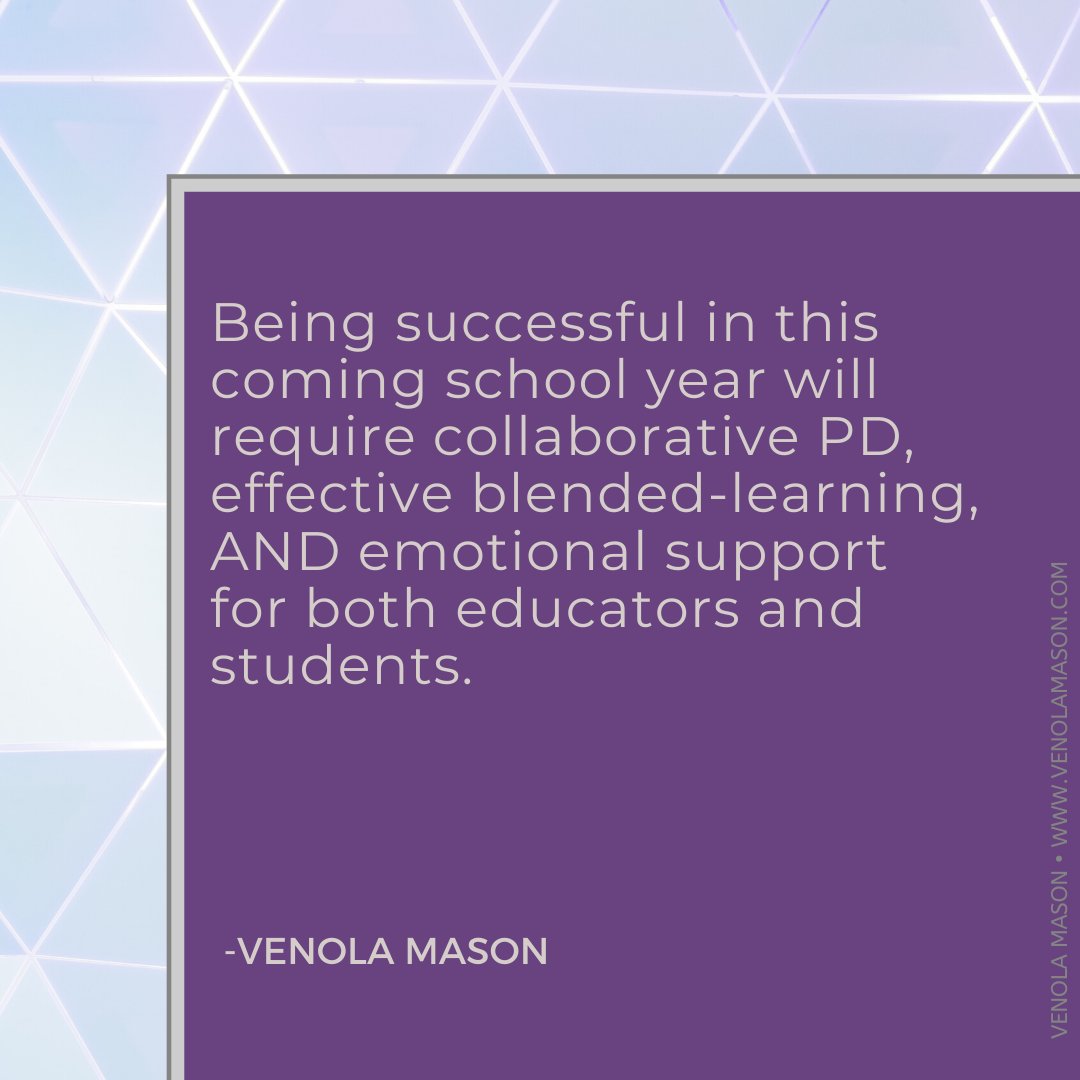 MasonVenola's tweet photo. “Being successful in this coming school year will require collaborative PD, effective blended-learning, AND emotional support for both educators and students.”
#edchat #achieveit #CollaborativePD #globaled #cpchat #ntchat #edchatie #blendedlearning #leadered #lessonplanning https://t.co/bYaMxoMbnl