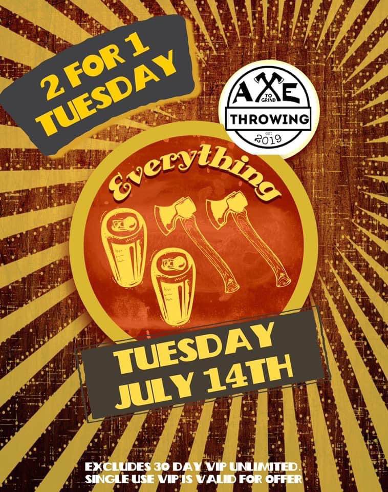 AxetoGrind_A2G's tweet photo. Tuesday, July 14! Book now for 2 for 1 Tuesday special at https://t.co/Q27YFBHMZu

Locations:
925 Enoch Ln, Manhattan, KS
2101 Hamilton Blvd, Sioux City, IA
220 S Commerce, Wichita, KS
217 E 3rd St, Loveland, CO https://t.co/98Xv7rOLj5
