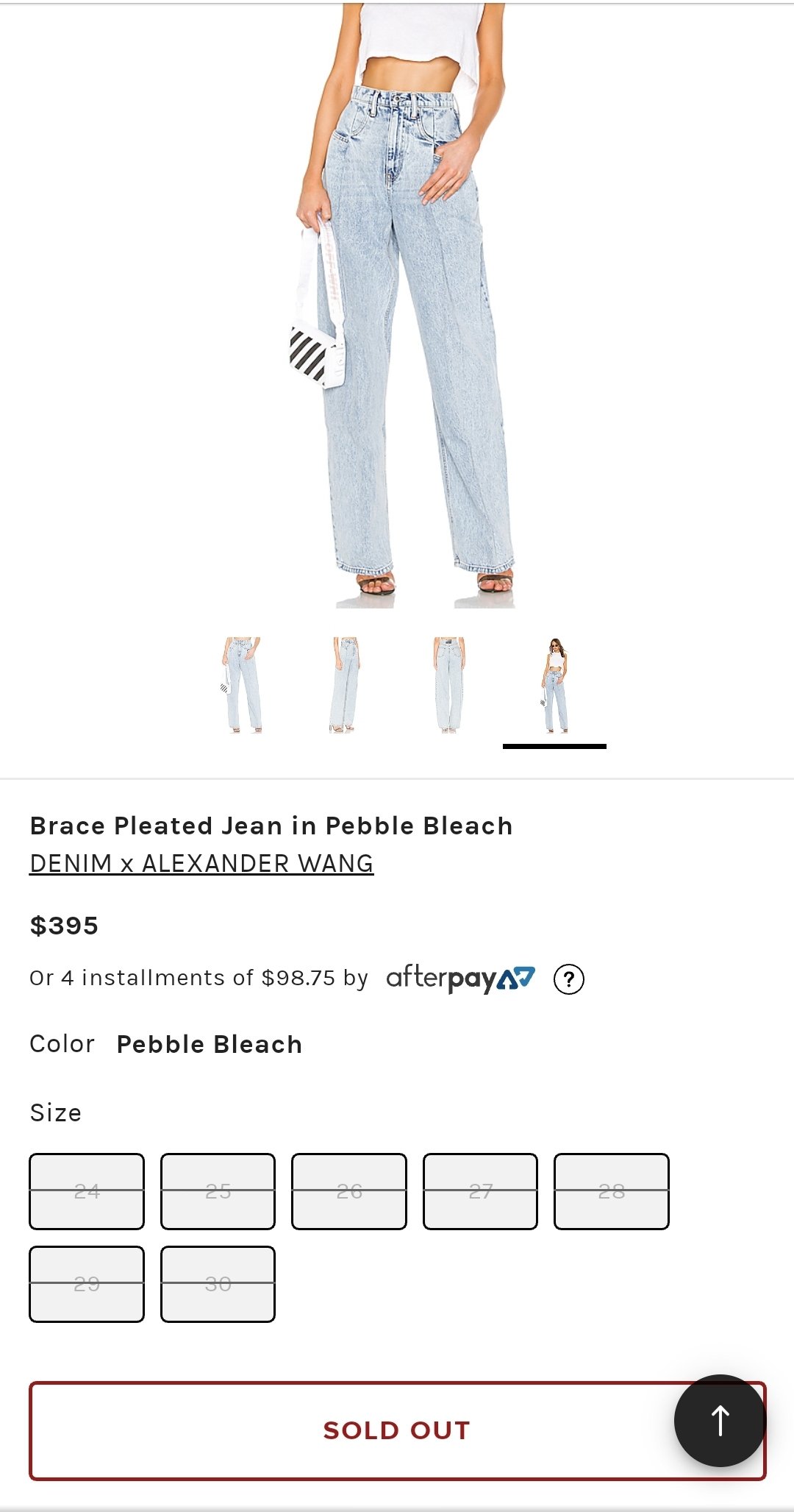 Alexander wang brace pleated jean cheap