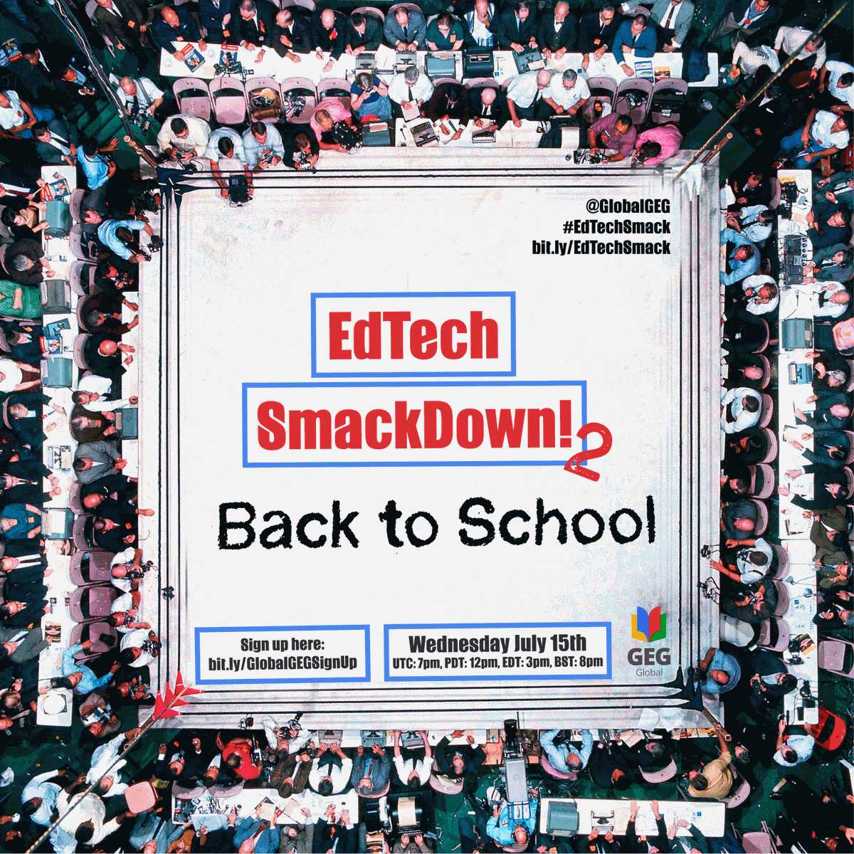 mrshowell24's tweet photo. EdTech Smackdown Back 2 School Edition

Are you ready to RUMBLE?? EdTech Smackdown is coming and it is going to be an EPIC event! 

WHEN
July 15th @ 3pm EST

WHERE
Go to the EdTech Smackdown website 10 minutes before the show to get the link to join.

https://t.co/ZpU45W9Tjl https://t.co/y4y2oNVHZB
