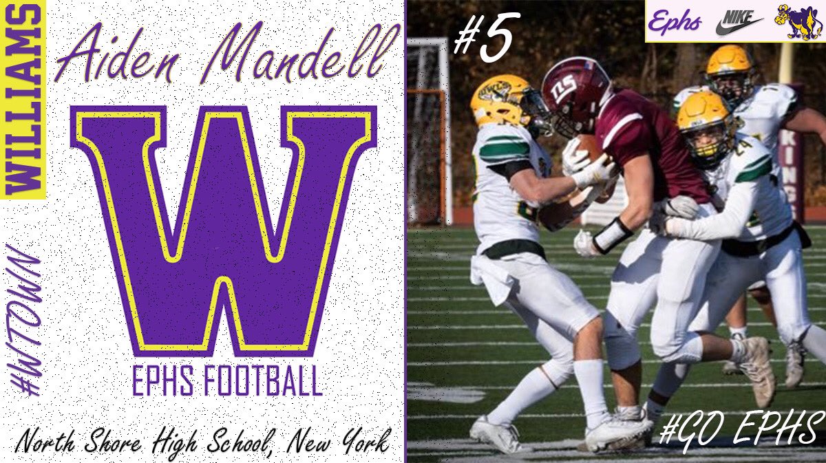 aiden_mandell's tweet photo. I’m honored to have received an offer from Williams College. Thanks @Coach_Blu and Coach Raymond for your support!! @EphsFB https://t.co/OI8nXGXuDJ