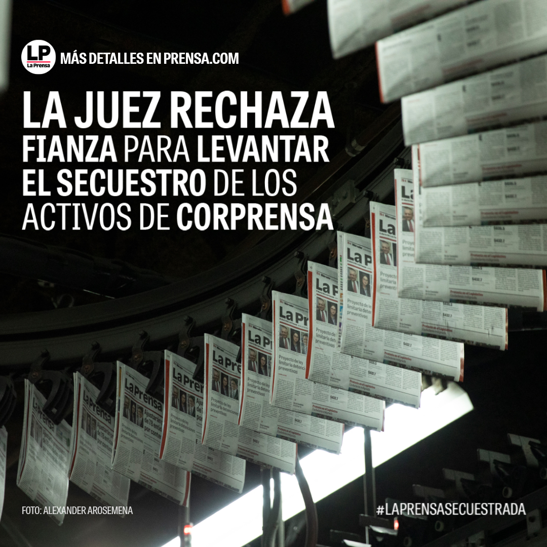 prensacom's tweet image. La juez Lina Castro De León negó la solicitud para levantar el secuestro sobre las acciones y activos de Corprensa, pese a que la empresa consignó una fianza por $1.13 millones. #LaPrensaSecuestrada informa en prensa.com/judiciales/la-…