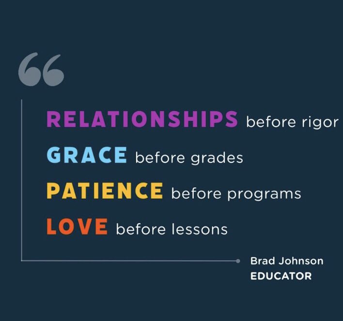 This fall will have its own challenges just like this spring.  So while we strive for high expectations, great lessons, rigor, etc.  Let’s remember that more than ever we need Grace, Patience, and Love. Let this be the foundation of our mission.